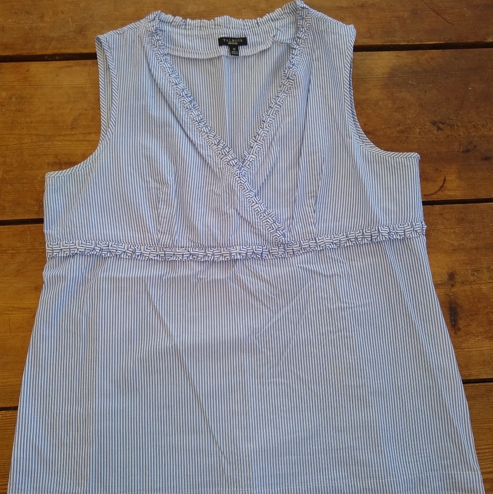 Pinstripe origami top L